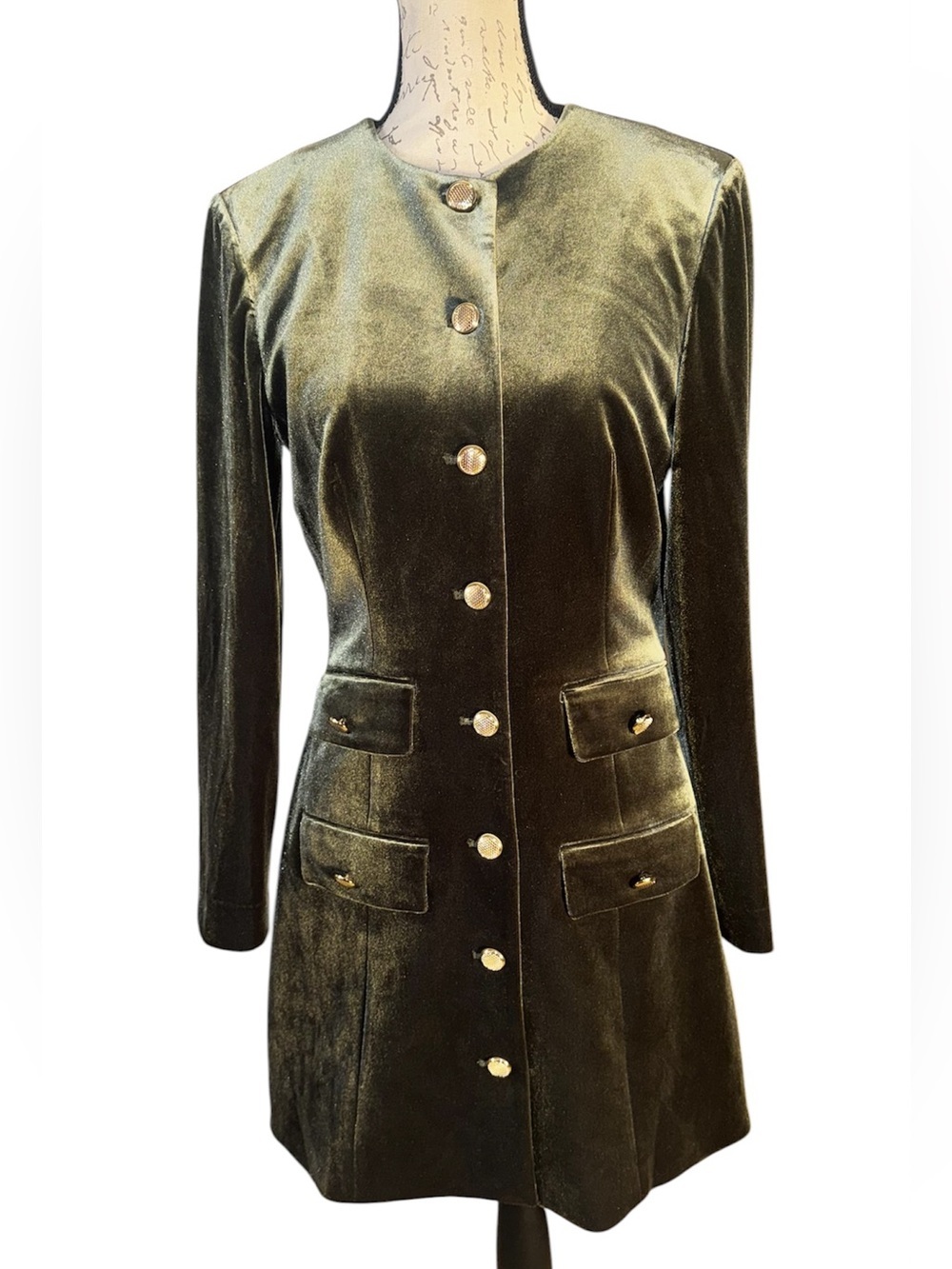Lilly Sisto X Gianni Bini The Nan Velvet Long Sleeve Mini Sheath Dress